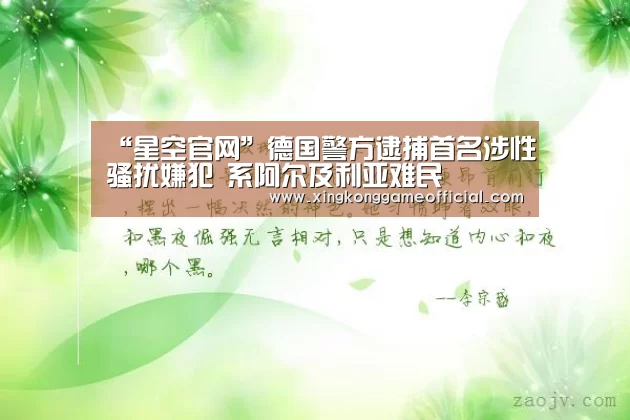 “星空官网”德国警方逮捕首名涉性骚扰嫌犯 系阿尔及利亚难民(图2) 星空娱乐